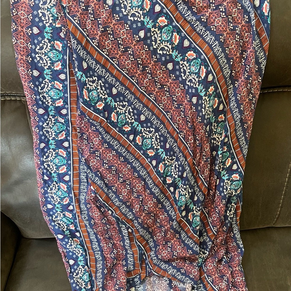 Boho Floral Patterned Wrap Skirt/Swim Cover-Up